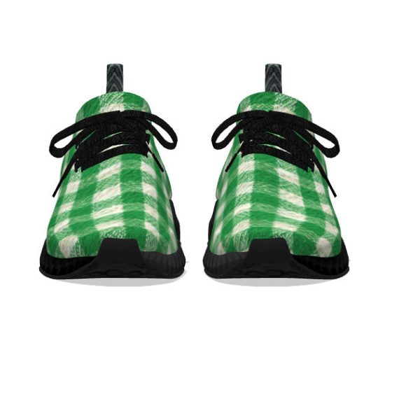 Green Picnic Plaid - Black Soles