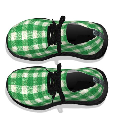 Green Picnic Plaid - Black Soles